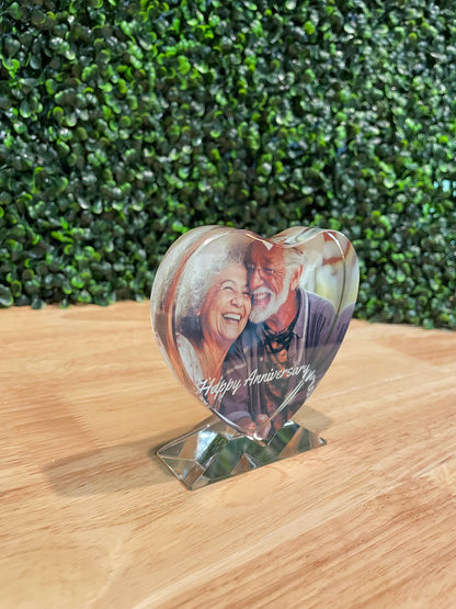 CRYSTAL HEART PHOTO FRAME