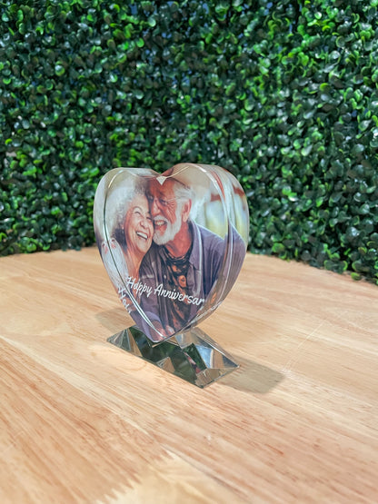 CRYSTAL HEART PHOTO FRAME