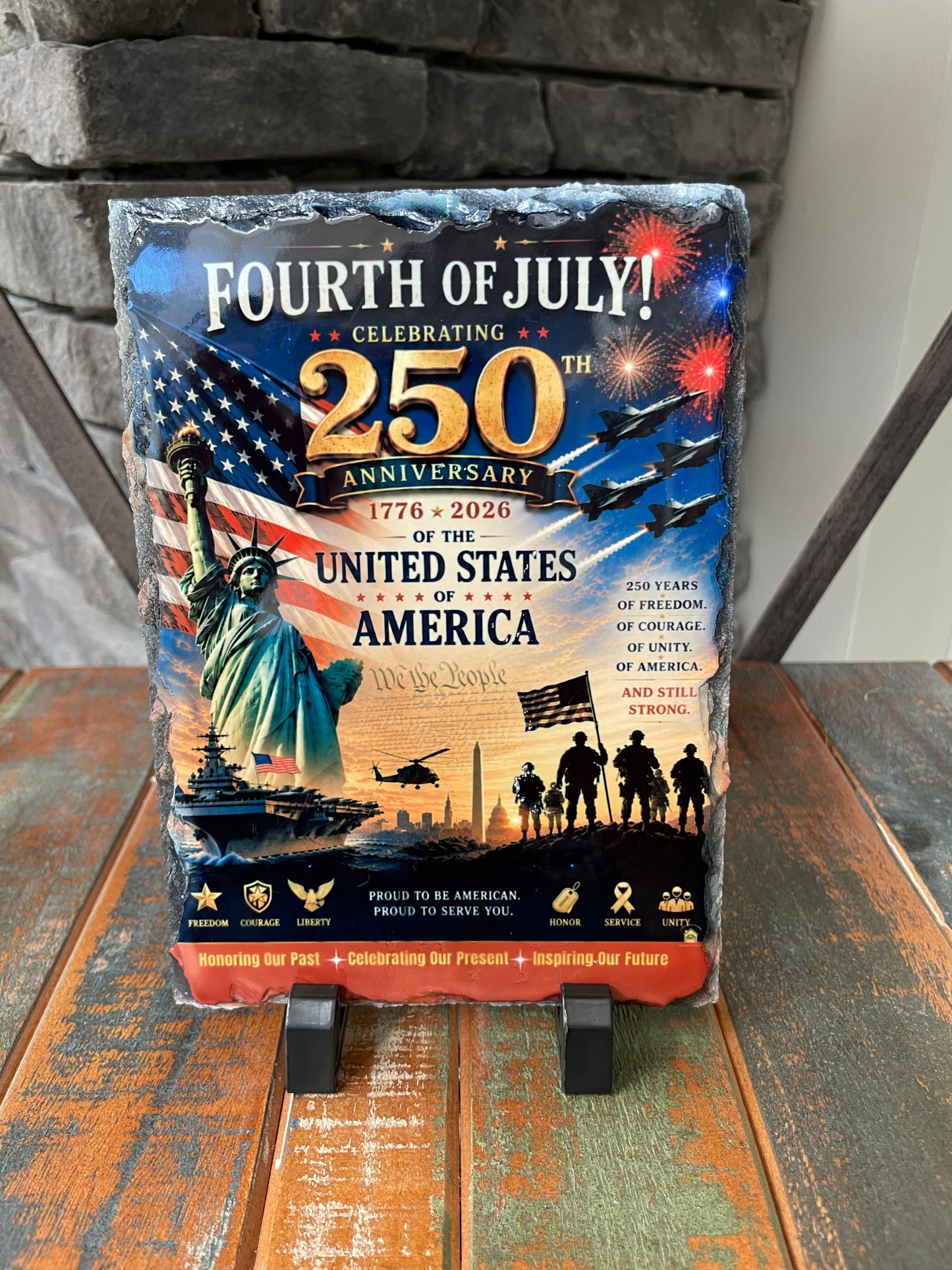 America’s 250th Birthday Stone Frame