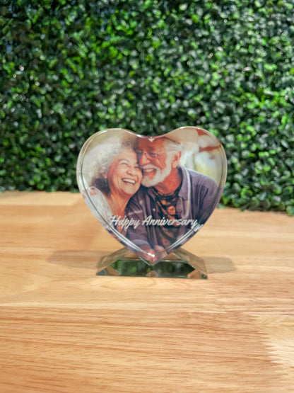 CRYSTAL HEART PHOTO FRAME